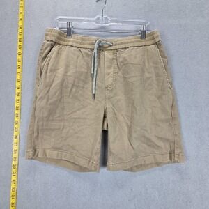 Faherty Shorts Mens M Beige All Day Chino Elastic Waist Drawstring Stretch